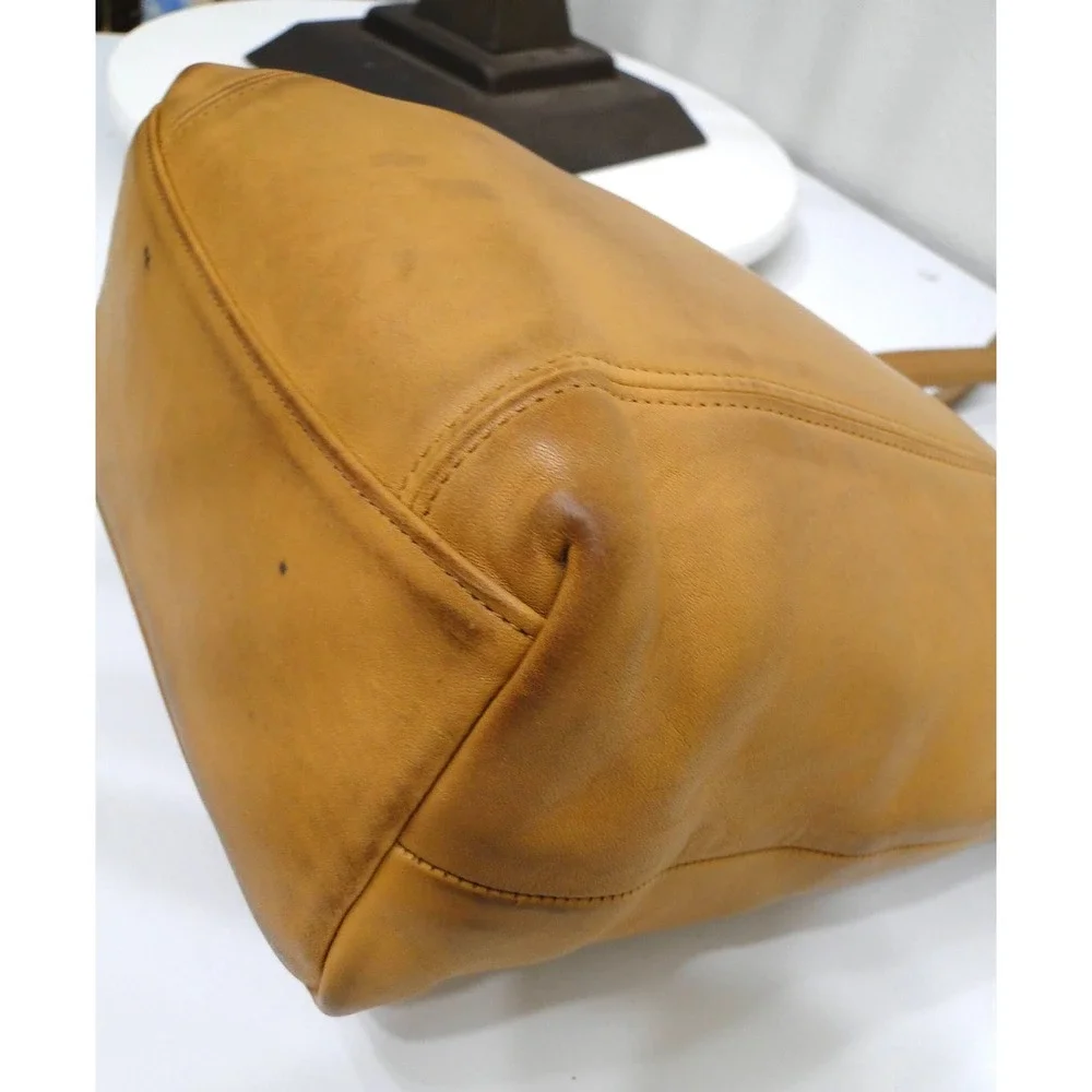 Vintage Coach Tan Leather Tote Bag 9077 Made in USA Shoulder Bag Handbag